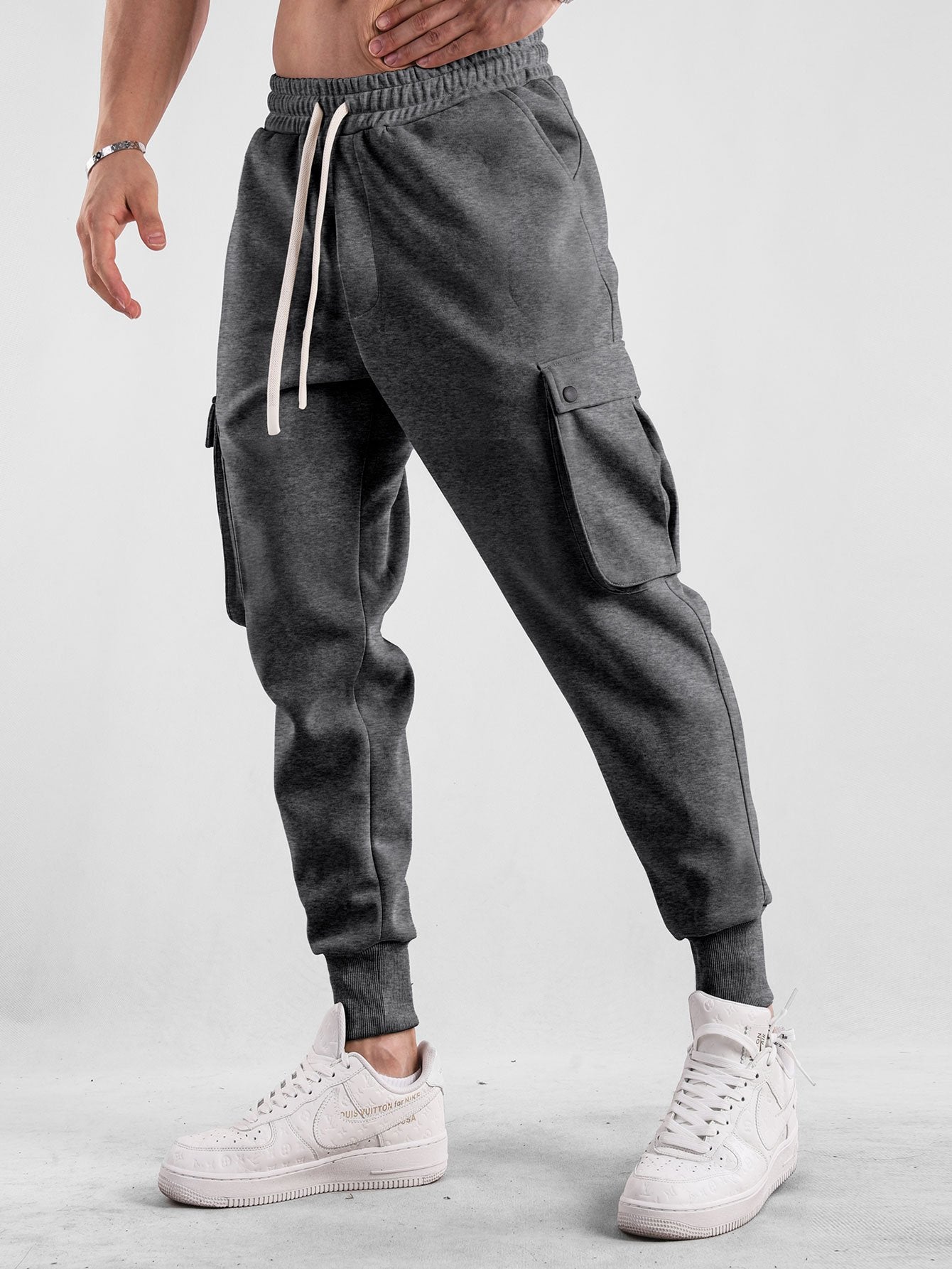 Drawstring Cargo Jogger Pants