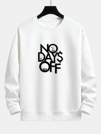 No Days Off Print Relax Fit Sweatshirt & Straight Leg Corduroy Pants
