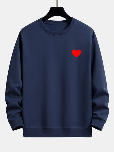 Heart Print Relax Fit Sweatshirt
