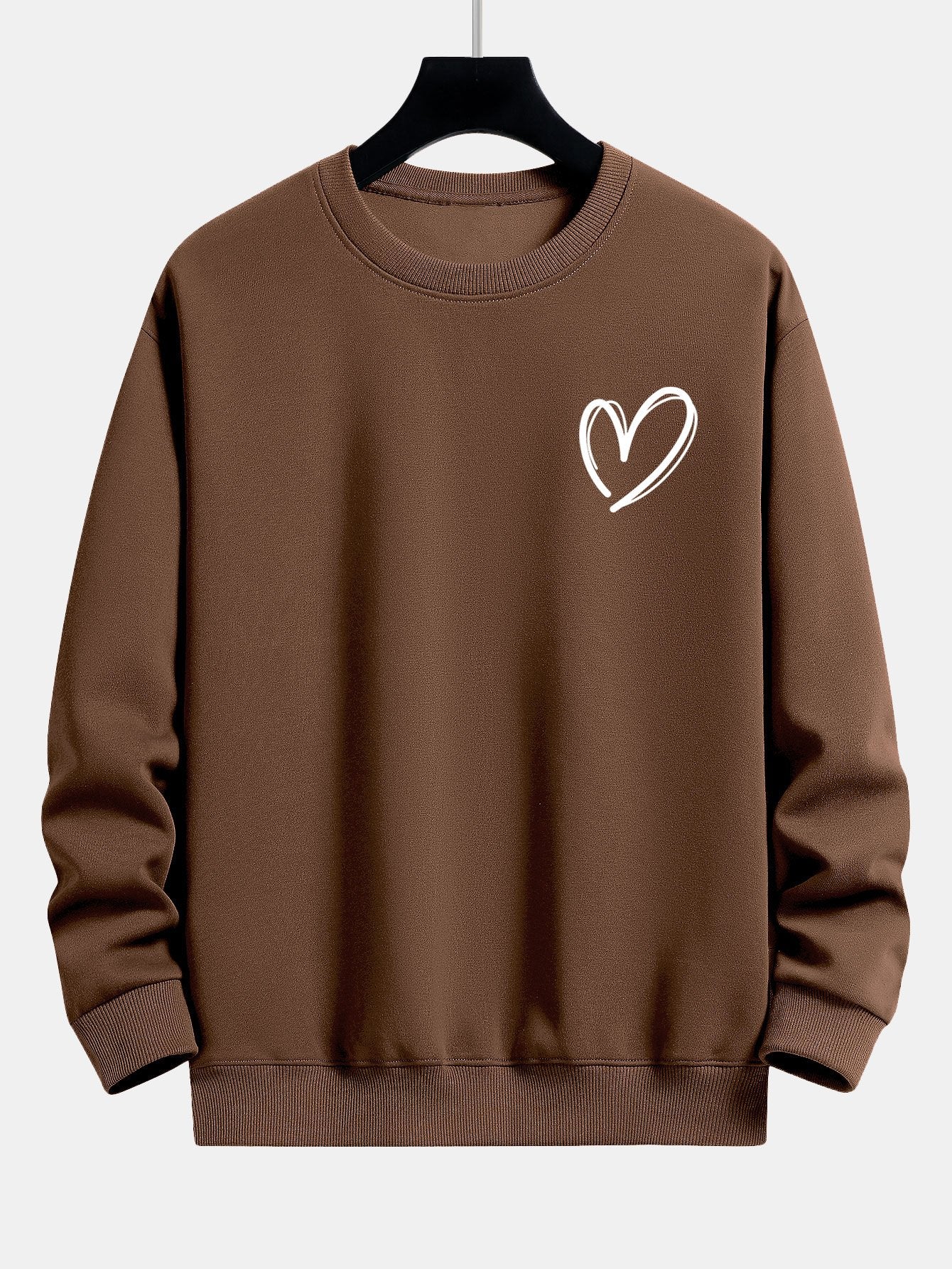 Heart Print Relax Fit Sweatshirt