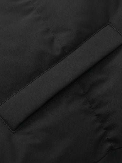 Contrast Zip Up Hooded Puffer Coat