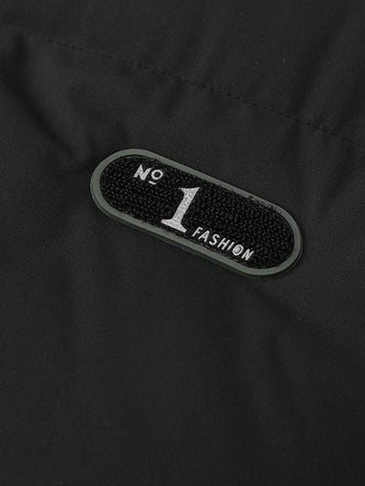 Contrast Zip Up Hooded Puffer Coat