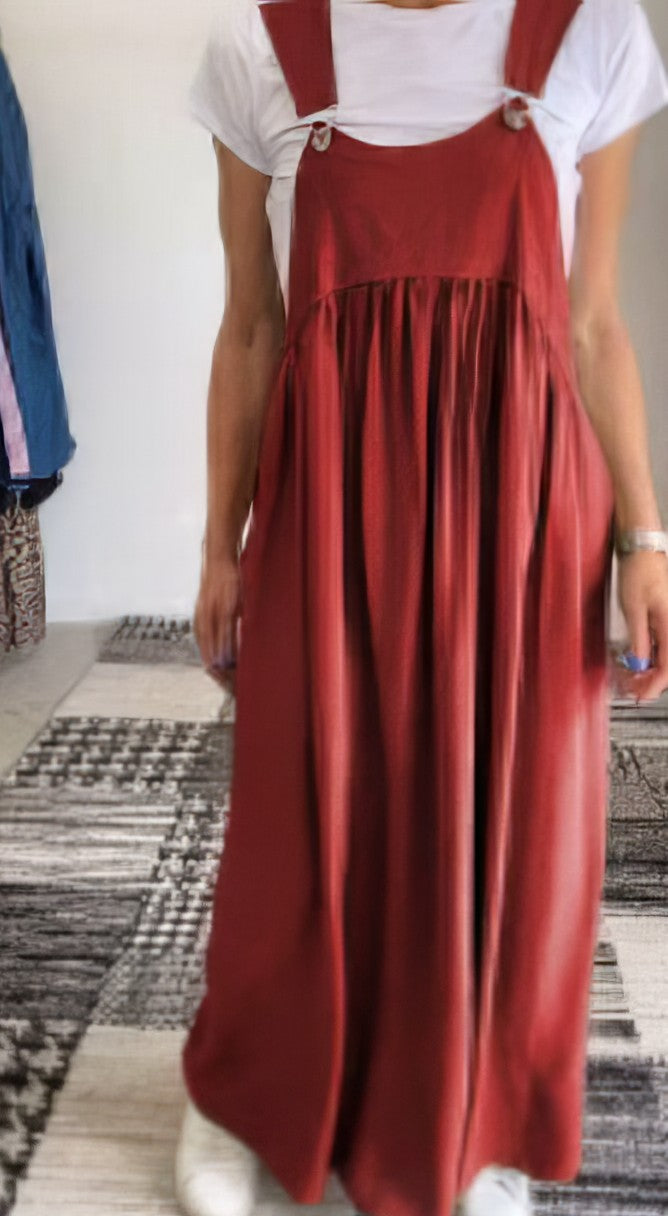 CAMILLE | Robe fluide sans manches style décontracté-chic