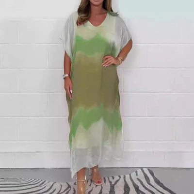 Celestine Elegant Chiffon Dress with Dip Dye Effect – Limited Edition