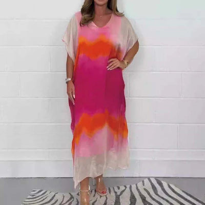 Celestine Elegant Chiffon Dress with Dip Dye Effect – Limited Edition