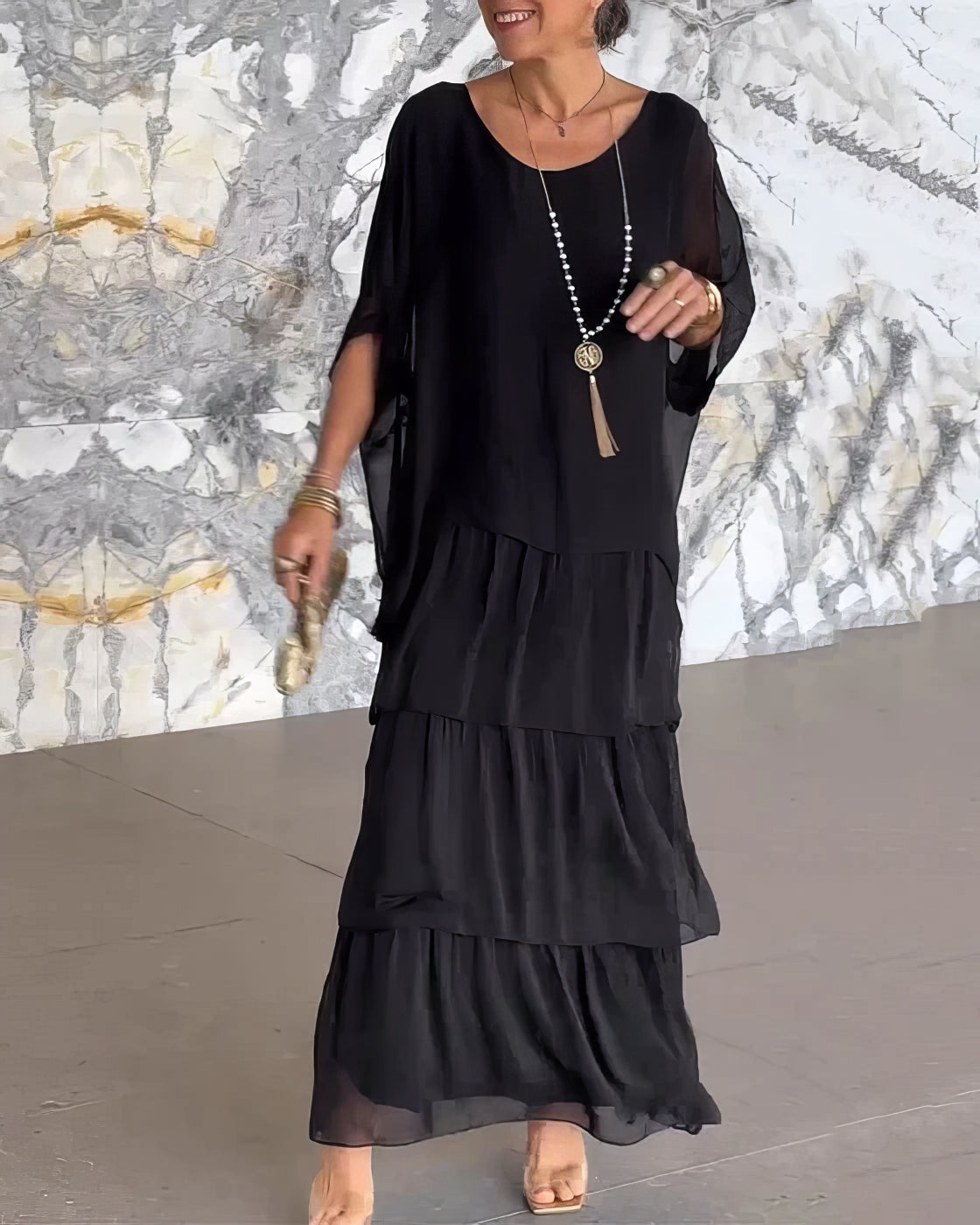 Caroline | Elegantes bequemes Maxikleid für alle Anlässe