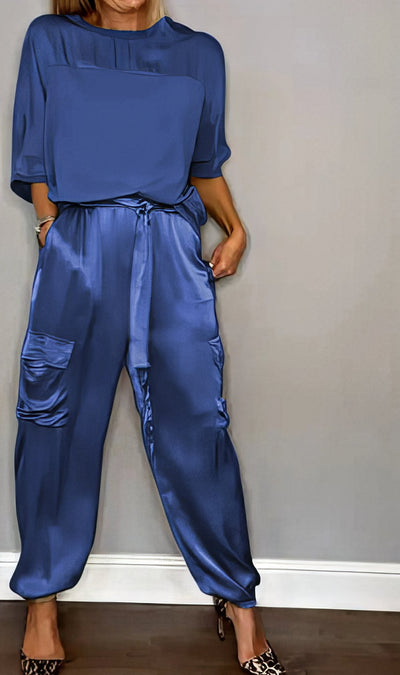AMELIA | Komplette zweiteilige Bluse und schicke Cargohose