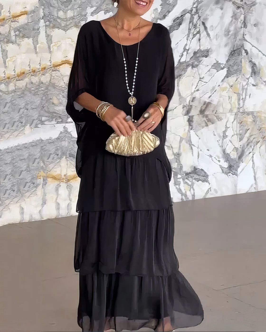 Caroline | Elegantes bequemes Maxikleid für alle Anlässe