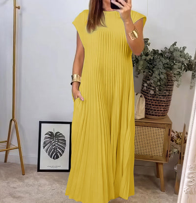 ELEONORA | Robe plissée sans manches, élégante et intemporelle
