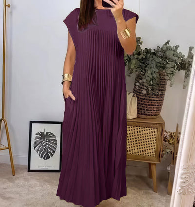 ELEONORA | Robe plissée sans manches, élégante et intemporelle