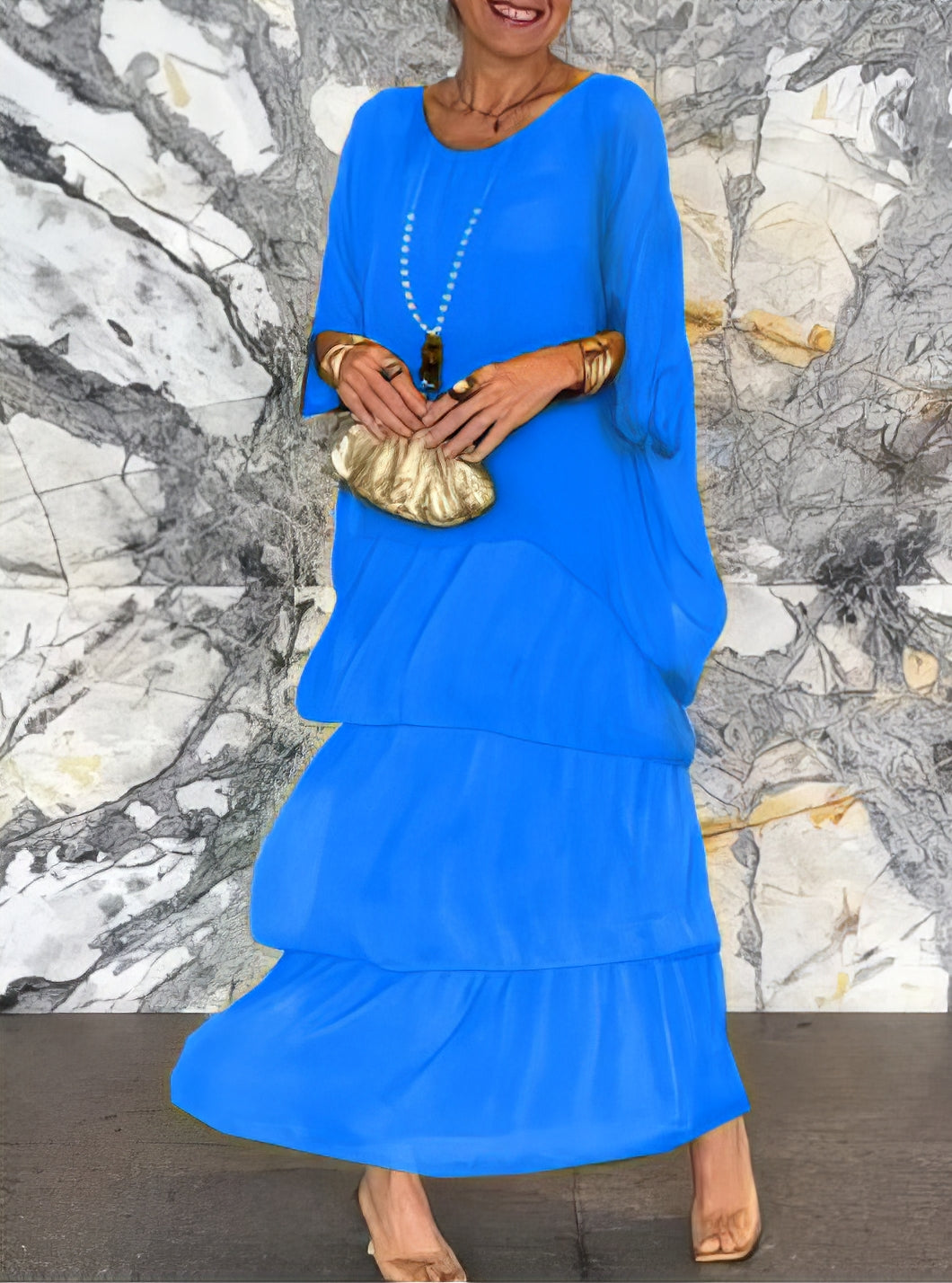 Caroline | Elegantes bequemes Maxikleid für alle Anlässe