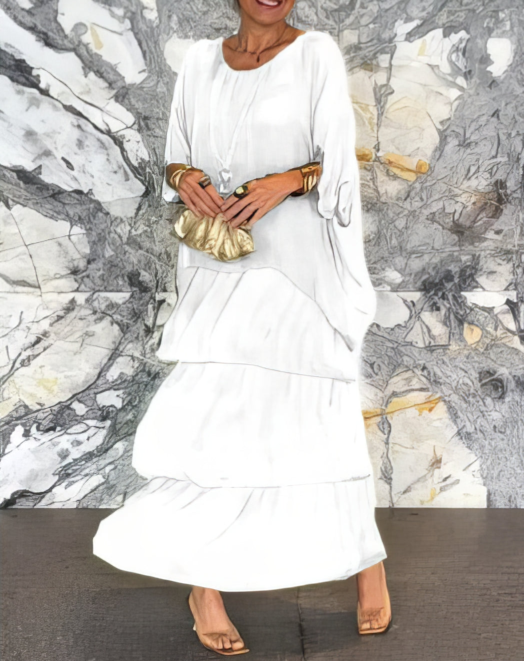 Caroline | Elegantes bequemes Maxikleid für alle Anlässe