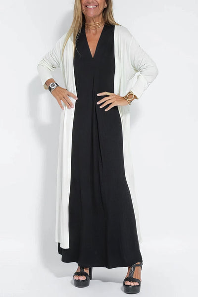 ELISE | Robe longue élégante avec cardigan assorti inclus