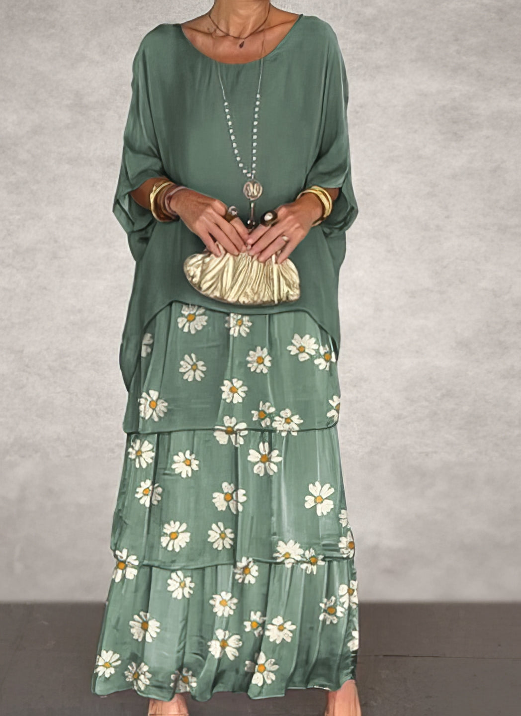 Caroline | Elegantes bequemes Maxikleid für alle Anlässe