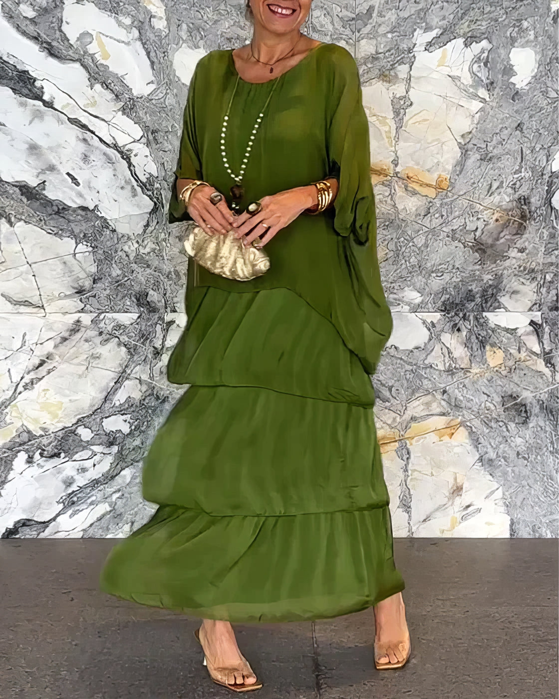 Caroline | Elegantes bequemes Maxikleid für alle Anlässe