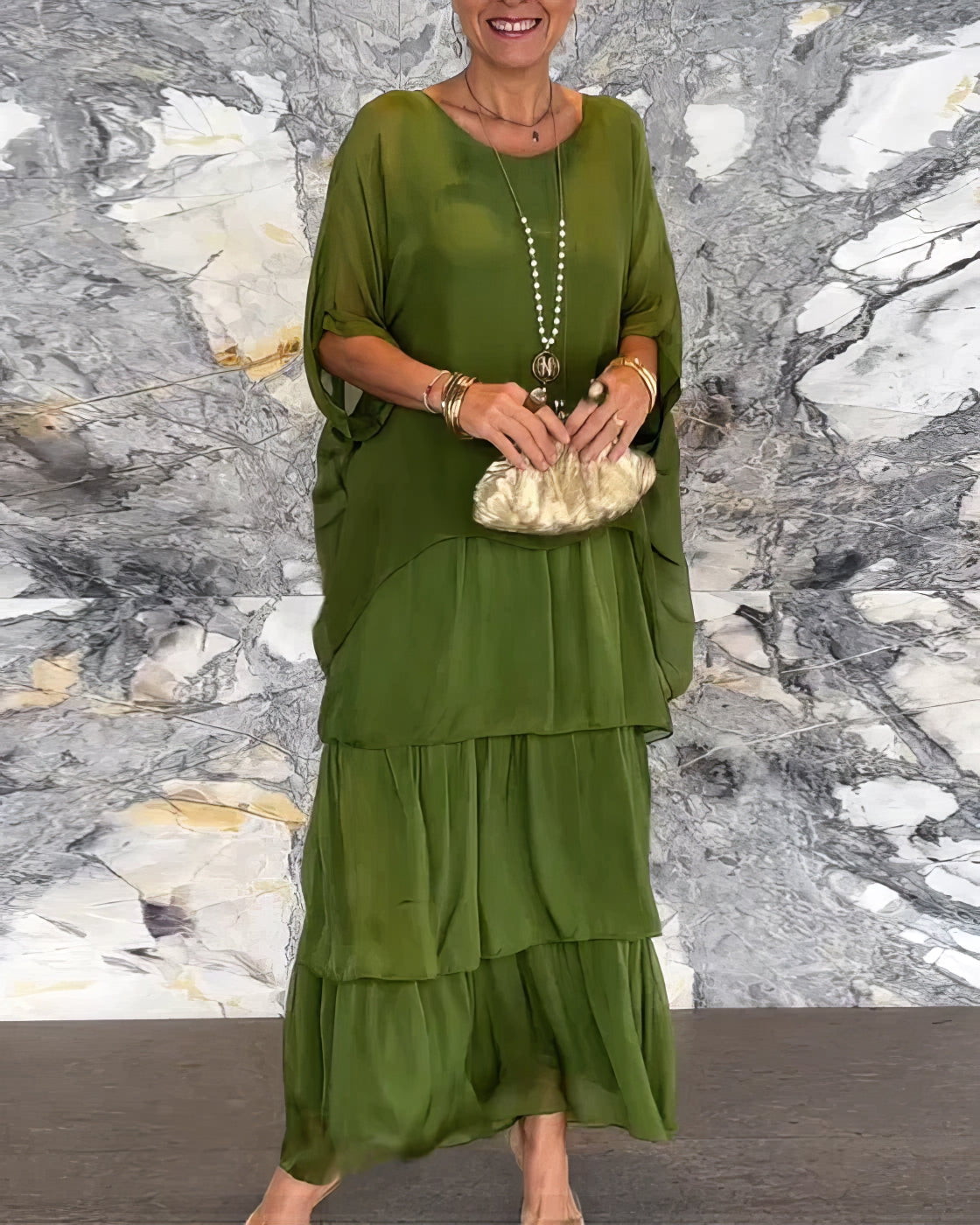 Caroline | Elegantes bequemes Maxikleid für alle Anlässe